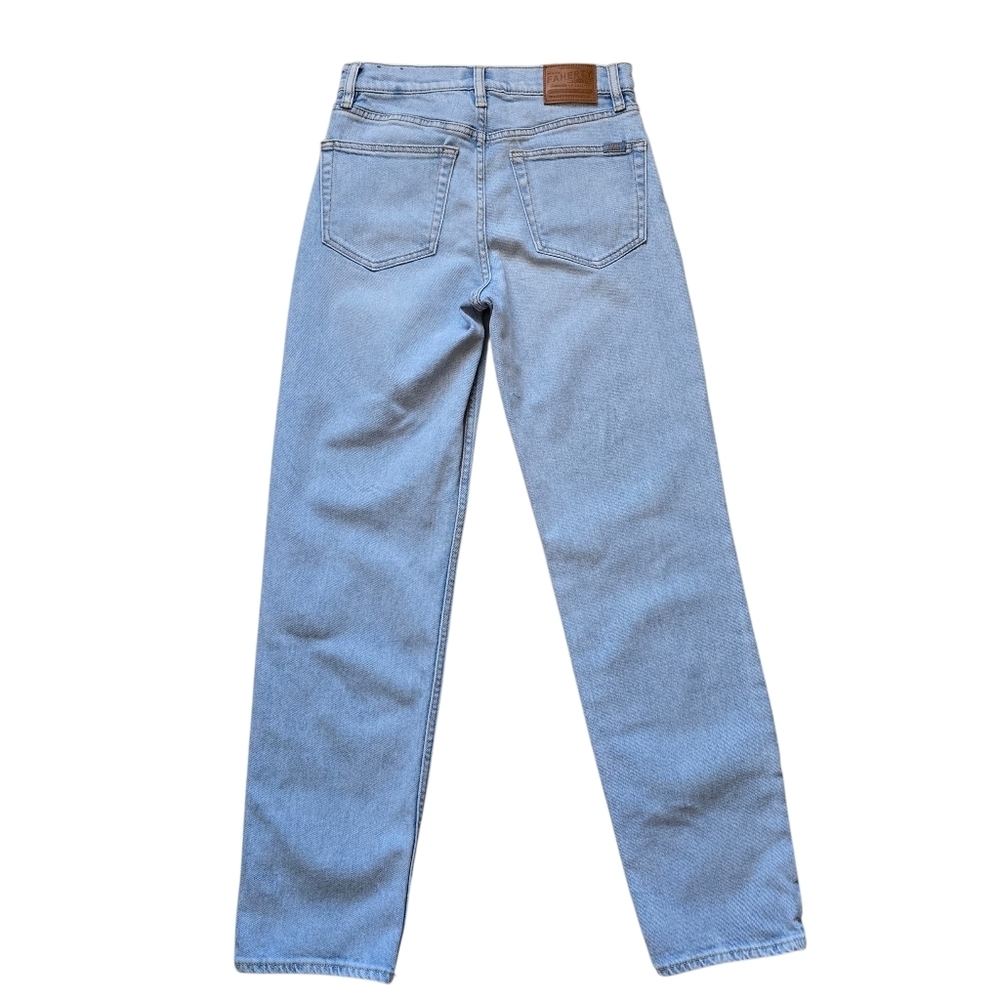Faherty Organic Cotton Slim Straight Denim Jeans Light Wash, Size 26 - Picture 7 of 14